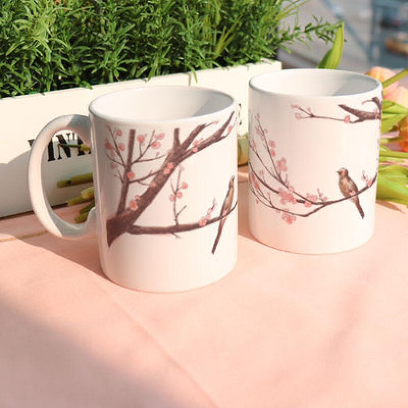 pa361-Design Mug 2p-Flowers and Birds