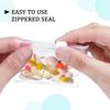 24Pcs 3" Pill Pouch Bags Zippered Storage Bags Good Sealing Reusable Translucent Medicine Organizer Self Sealing Pill Bags