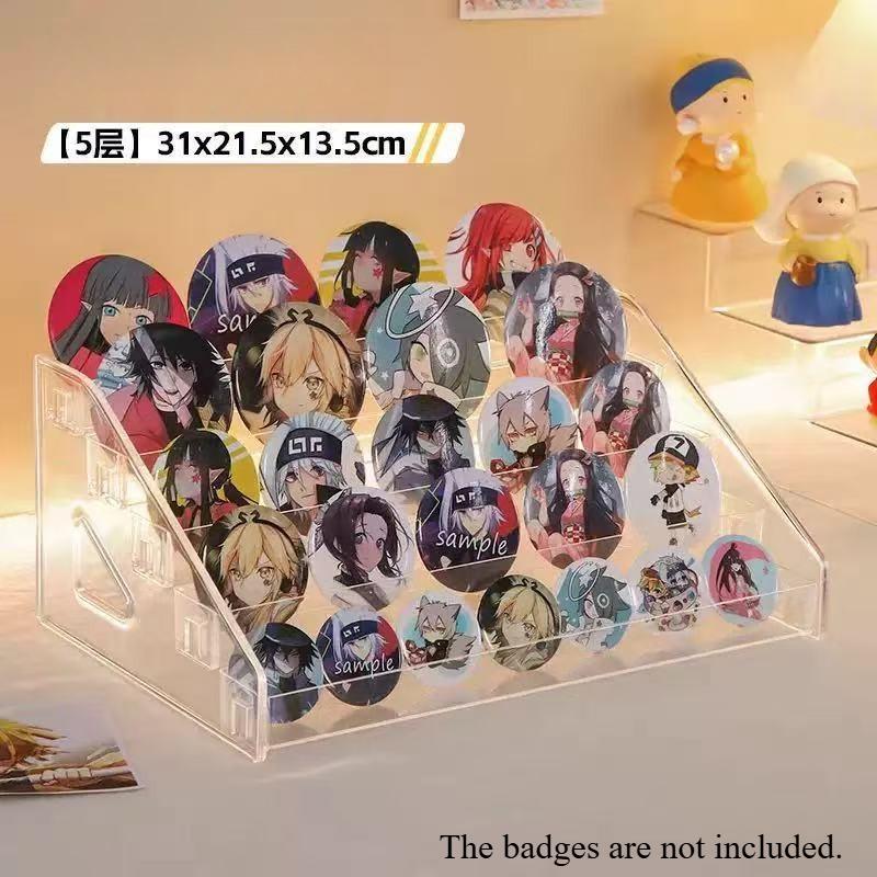 Jewelry Display Stand Transparent Figure Storage Multi-layer Acrylic Millet Badge Cosmetics Desktop Shelf Jewelry Box Organizer
