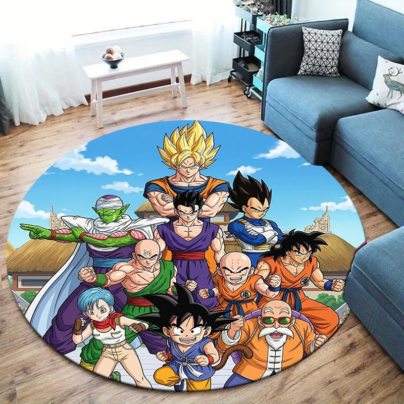 Dragon Ball Heroes Round Area Rug Carpet Rug For Living Room Bedroom Sofa Playroom Decor Nonslip Floor Mat