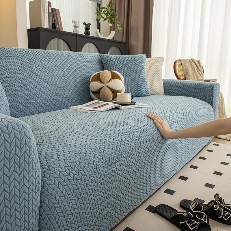 Stretch Couch Cover All-inclusive Thicken Sofa Covers with Elastic Bottom Pets Friendly Washable Furniture Protector 1-4 seater