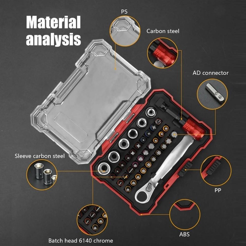 38 Pieces Magnetic Screwdriver Ratchet Set  For Car Home Motorcycle Hvac Repair
