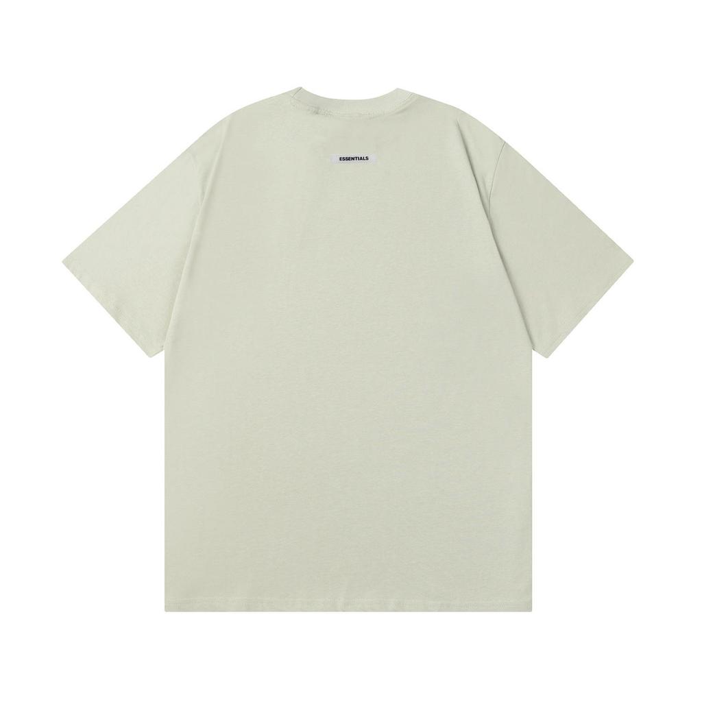Essentials T-Shirt for Men's Pressed Glue Letters Loose Round Neck High Street Fashion Men and Women Short Sleeves T-shirts