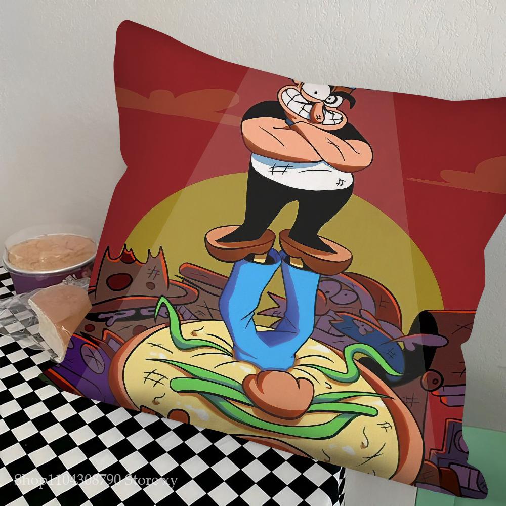 P-Pizza Tower Game Pillow Case Square Pillow Bedroom Sofa Leisure Comfort Cushion Car Living Room Home Decoration