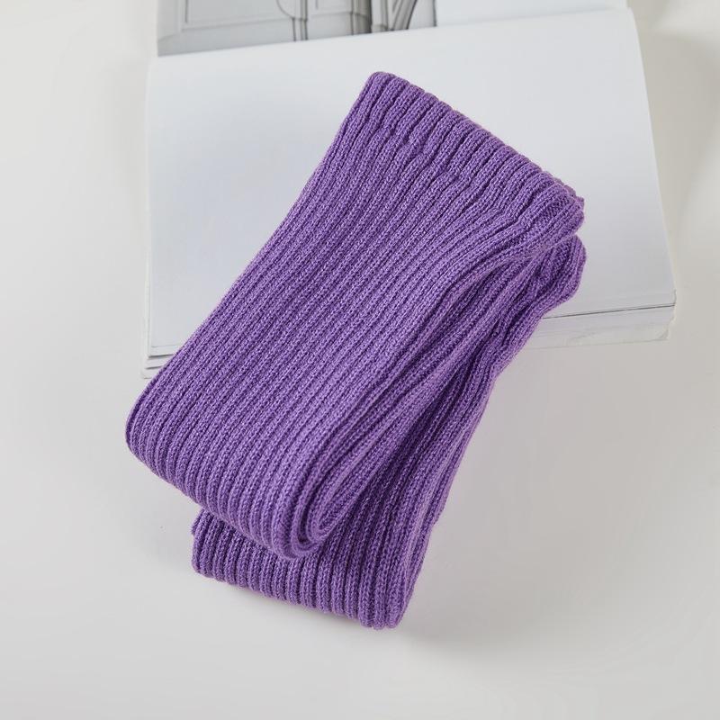 

90 см женские носки выше колена для йоги, танцев, фитнеса, вязаные носки, балетные, танцевальные, фитнес, йога, носки, гетры, высокие чулки фиолетовый