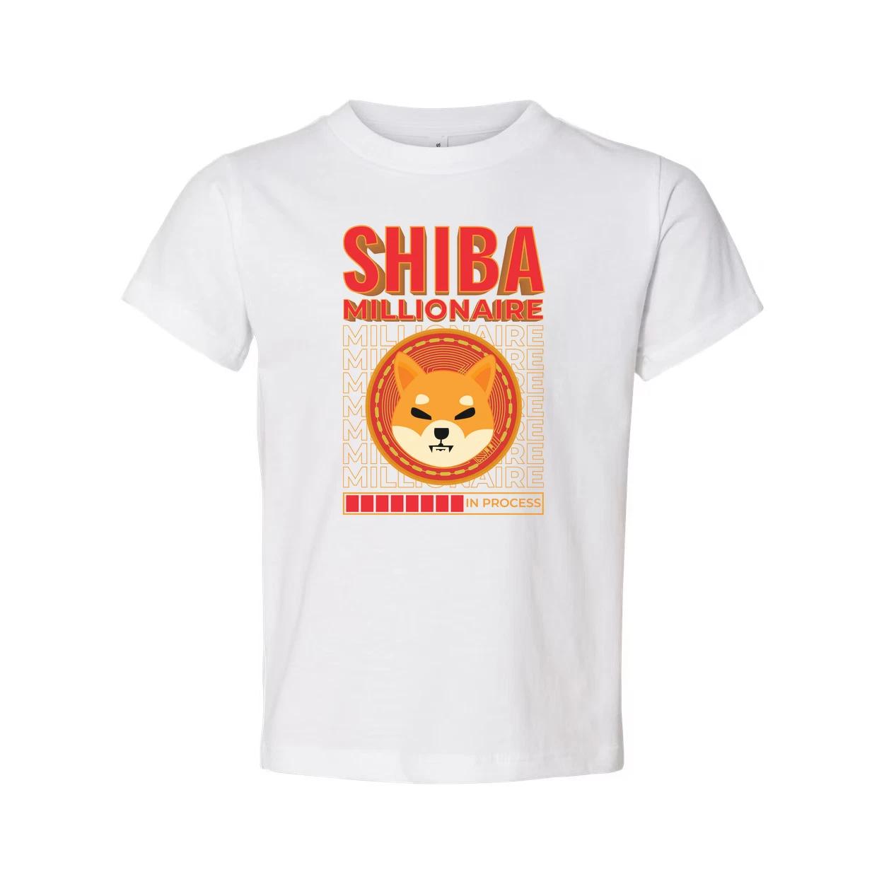 

Shiba Millionaire Graphic T Shirt With Coin Emblem And Progress Bar Design Artwo S