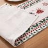 Printed Christmas Holiday Decoration Table Cloth Red Elk Snowflake Christmas Table Runner for 4/6/8/10 Seat