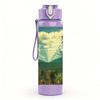 1PC Mountain Landscape 750ml sports water bottle leakproof straw lid outdoor office home