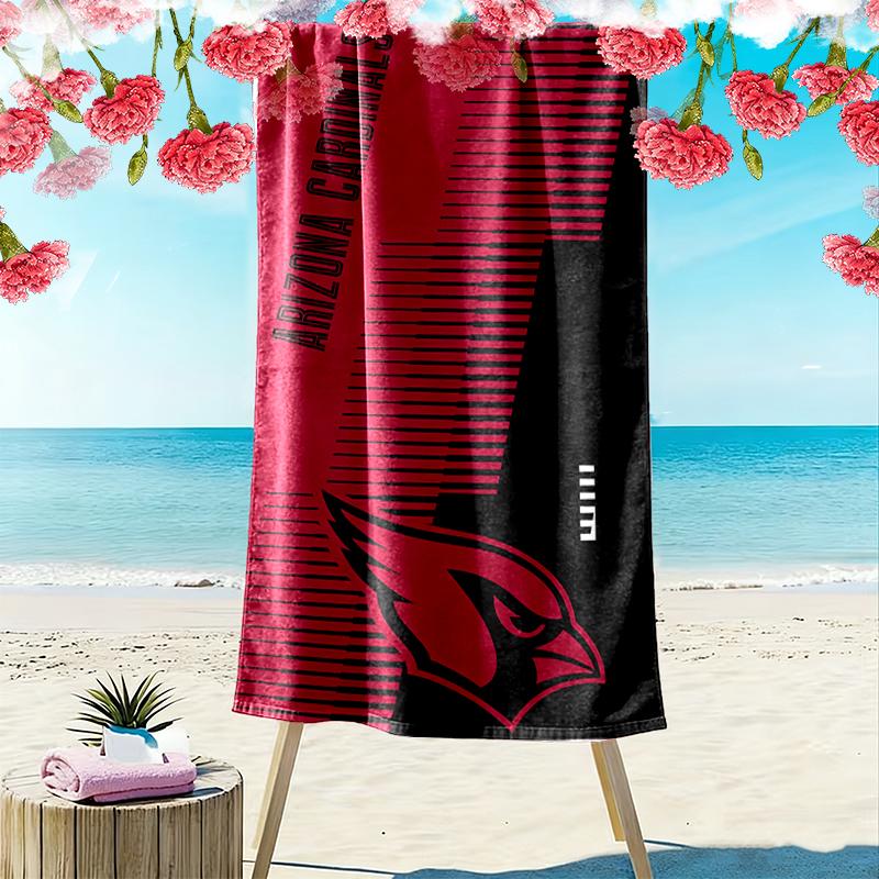 Arizona Cardinals print Quick Dry Beach Towel Microfiber Absorbent Portable Travel Swimming Towel