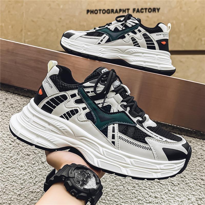 American retro student dad shoes ins tide Hong Kong style street shot thick-soled mesh breathable sneakers 39