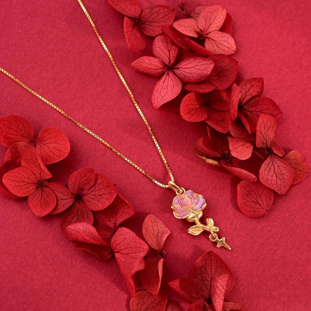 Elegant S925 Sterling Silver Heart Rose Pendant Necklace for Women - Exquisite, Luxurious & Stylish (X105)