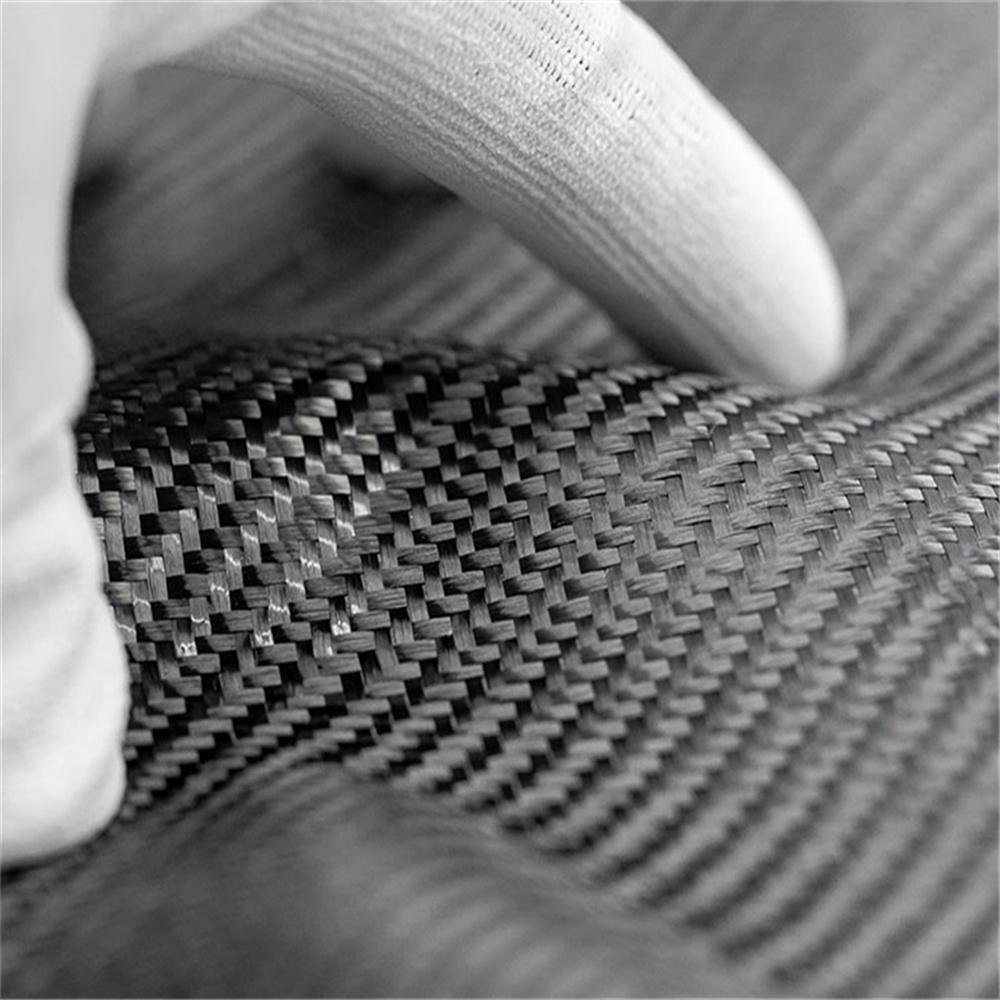 12"× 60" Real Carbon Fiber Fabric 3K 220Gsm 2X2 Twill Weave Cloth Black