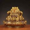 Brass Cornucopia Golden Toad Ornaments Crafts Home Store Living Room Office Opening Gifts Decorations