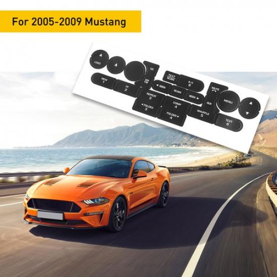 Car Interior Radio Stickers Decals Button Repair For 2005-2009 Ford Mustang EXV