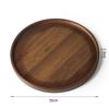 Creative Walnut Dessert & Fruit Plate with Teacup Holder - Bamboo & Wood Tea Tray