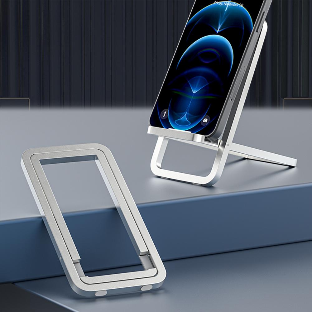 Metal Desktop Holder Folding Portable Phone Cradle Dock Aluminum Alloy Foldable Desk Phone Mount for iPhone 15 14 Pro Max Huawei