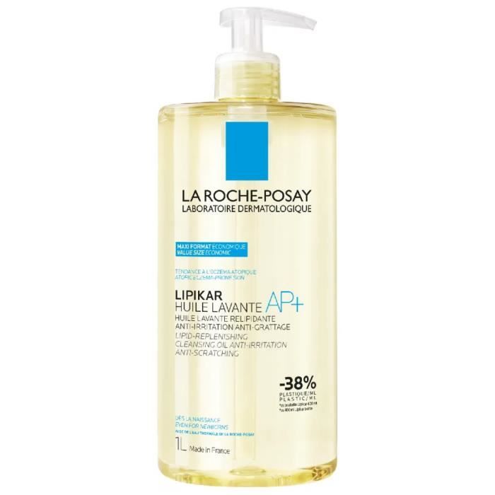 Huile Lavante - La Roche-Posay - Lipikar AP+ - 1 L - Hypoallergénique - Anti-Grattage