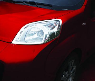 Abdeckungen für Scheinwerfer (2 Stück, Edelstahl) Carmos - Türkischer Stahl für Peugeot Bipper