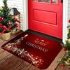 1pc Merry Christmas Print Pattern Rug Kitchenware Printed Floor Mat Perfect Gift for Home for Christmas Halloween Decoration