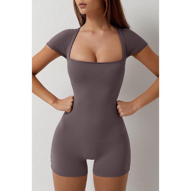 European & American Backless Crisscross Yoga Jumpsuit: Sexy Curvy Fit, Solid Color