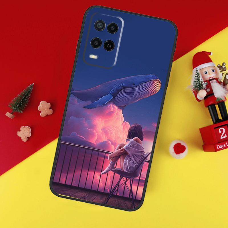 Flying Whale Magical Case For Oppo A78 A98 A18 A38 A58 A5 A6 Pro A54 A74 A94 A17 A57 A80 A60 A40 A96 A76 A16 A15