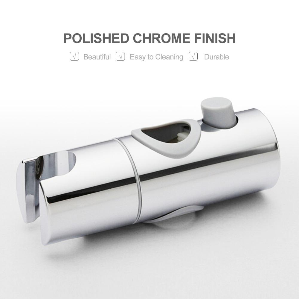 360 Degree Rotation Shower Head Holder Polished Chrome Handheld Shower Bracket  Round Shower Rod