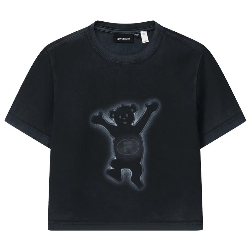 FILA x WE11DONE Women s Loose Cotton Knit T-shirt S