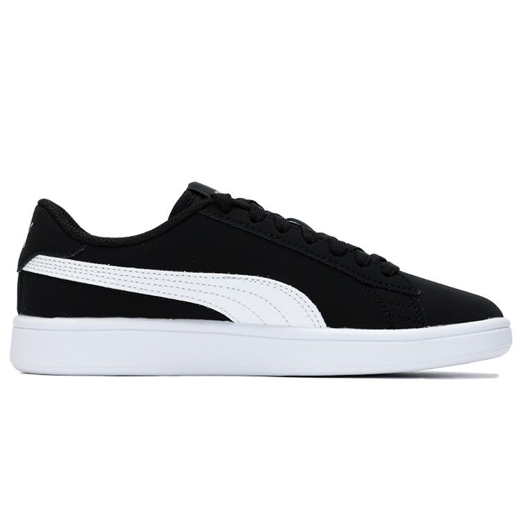 Puma Smash v2 Buck - Black Silver Unisex Sneakers White 365160-68