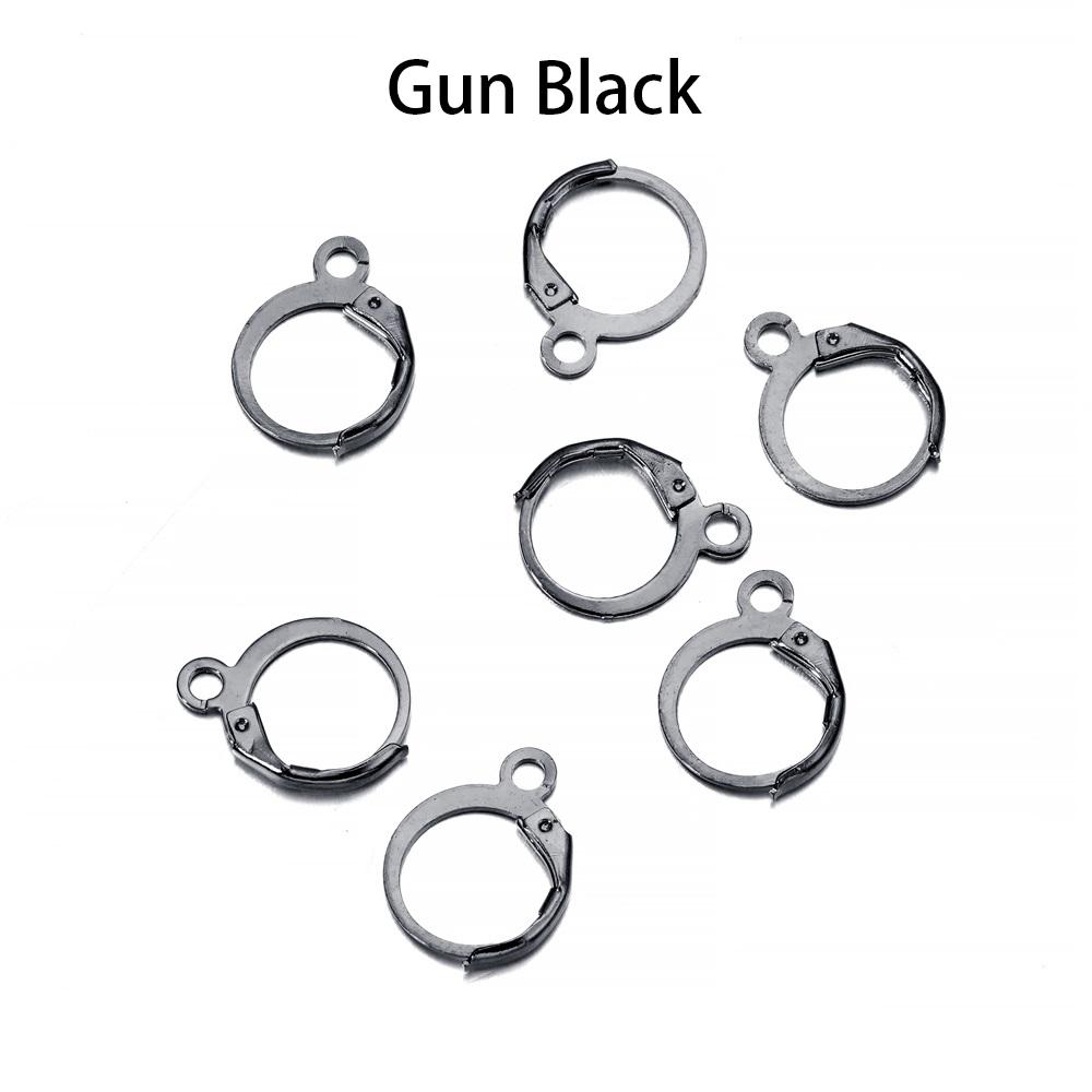 50pcs/lot Gold Silver French Lever Earring Hooks Wire Settings Base Hoops Earrings For DIY Jewelry Making Supplies Wholesale