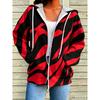 Zipper Splicing Fashion Loose Women's Casual Flower Print Hoodie Fashion Spring And Summer