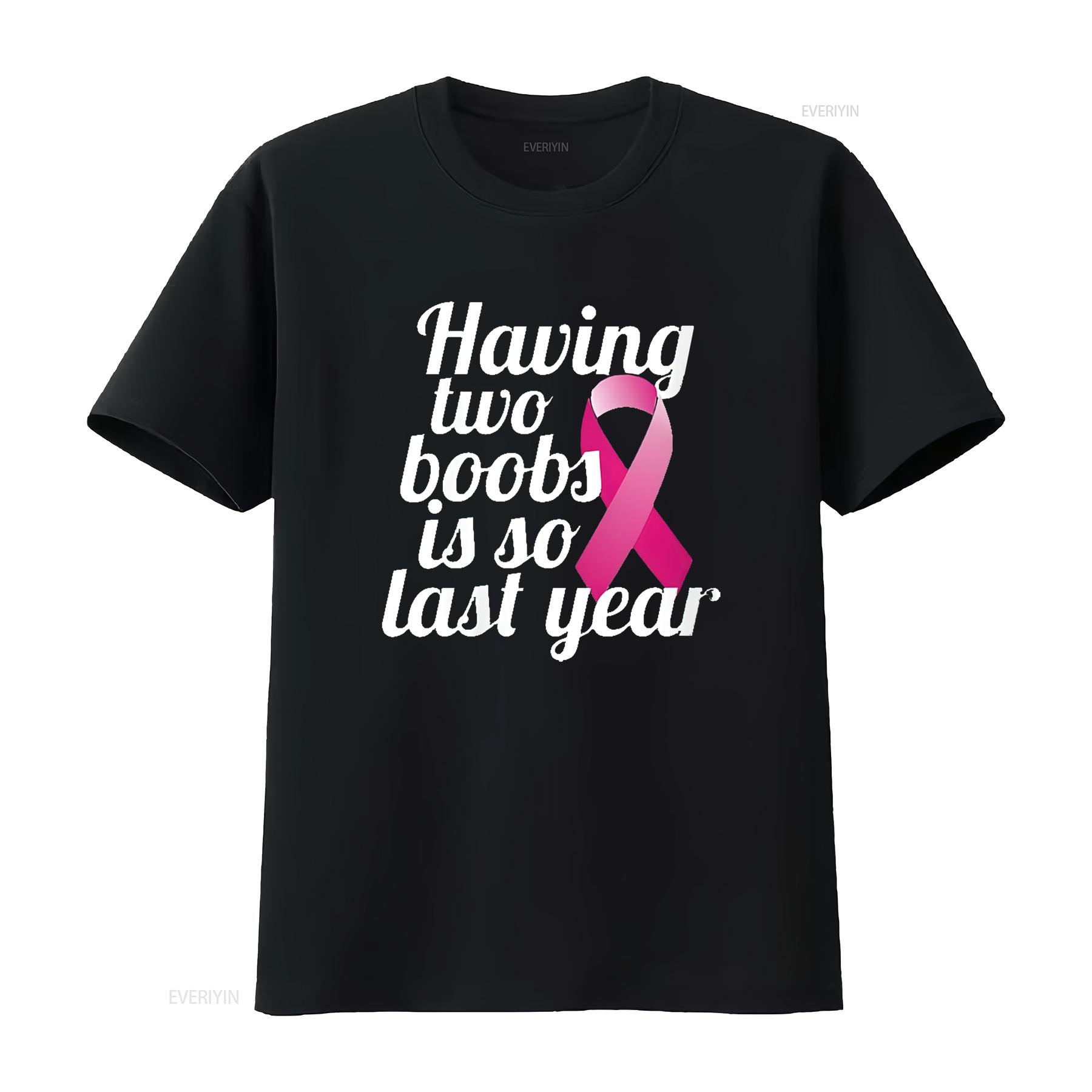 

Womens Breast Cancer Double Mastectomy Recovery s For Women Round Neck T Shirt Black vintage Washed Unisex Soft homme 4XL