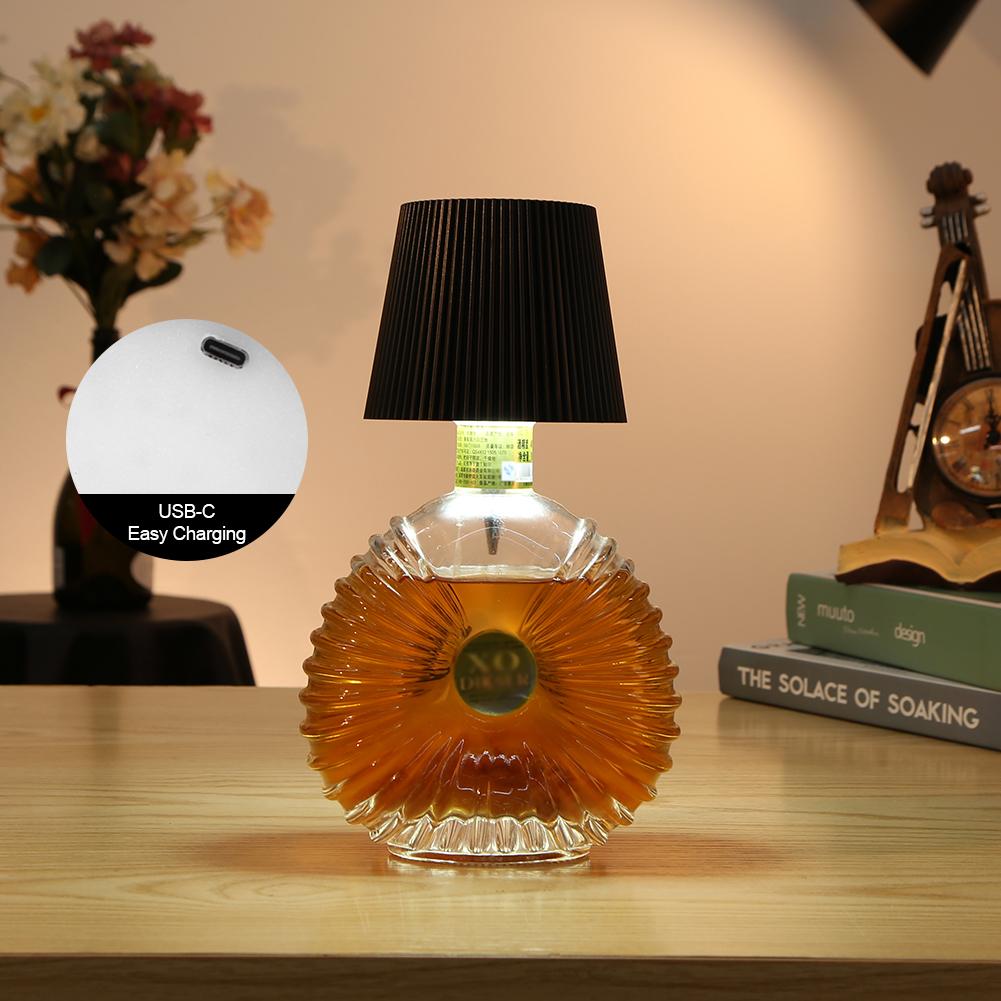 Wireless Bottle Lamp 3 Color + RGB Wine Bottle Light Rechargeable Decorative Night Light for Any Bottle Bedroom Restaurant & Bar