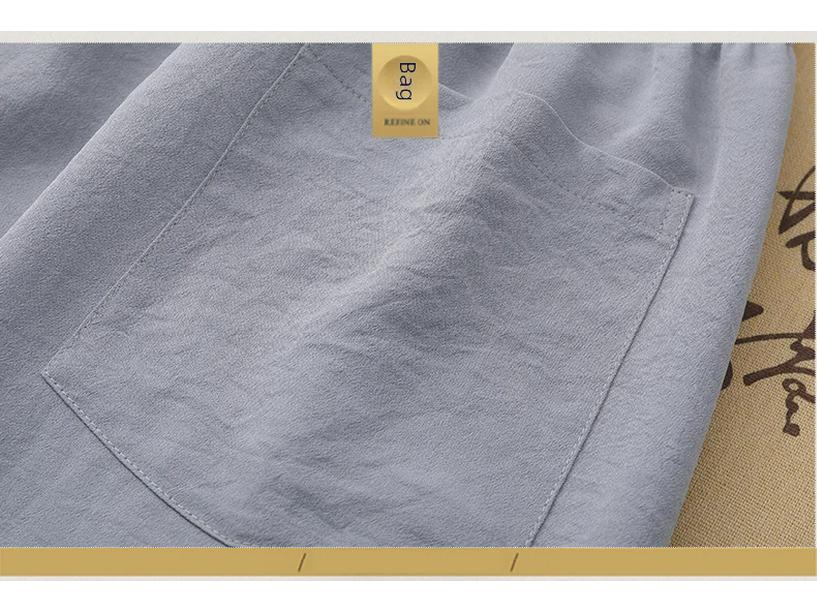 Ice Silk Short-Sleeve Summer Shirt for Middle-Aged and Elderly Men