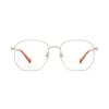 Gucci Logo Logo Decorated Temples Irregular Optical Frame Women's Silver Silver 54 Default Packaging
