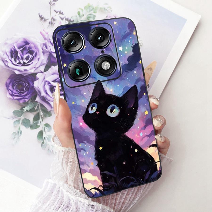 For Motorola Signature 6.8'' Case Cute Cat Cartoons Pattern Soft Silicone TPU Funda For MotoX70 Air Pro Signature Back Covers