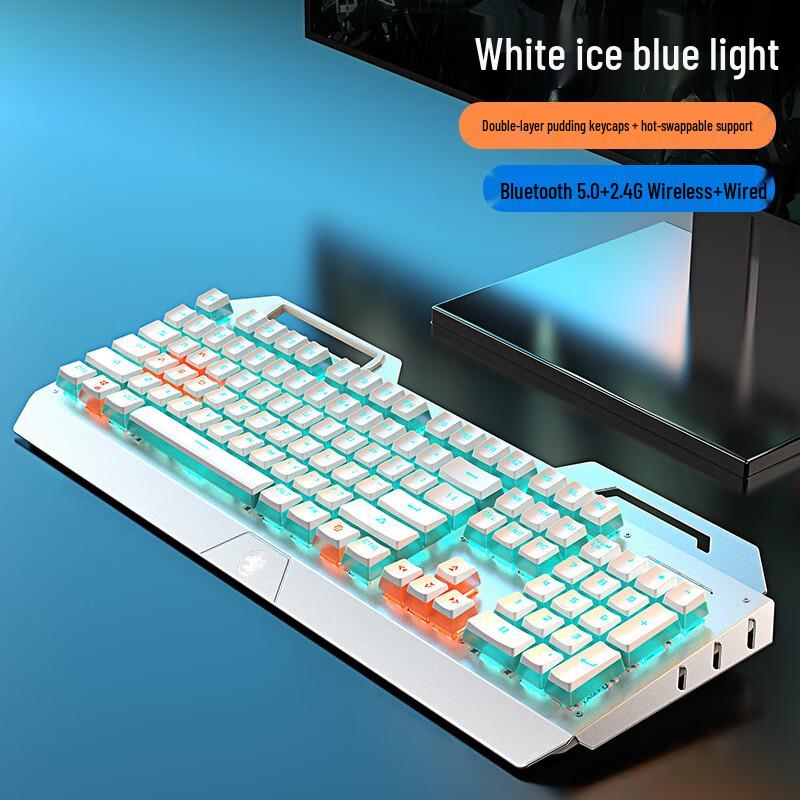 Qisha Tri-Mode Wireless Mechanical Gaming Keyboard