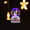 Christmas Snow Globe with Colorful Lighting Lovely Shape Desktop Decor Santa Claus Snowman Glass Ball Ornament Children Gift