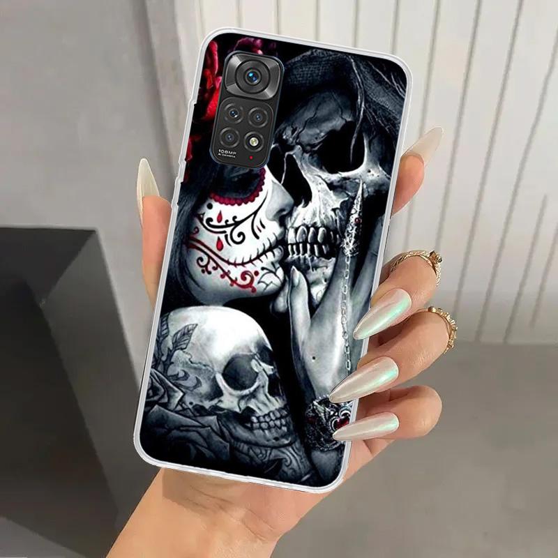 Catrina Beautiful Rose Girl Skull Phone Case for Xiaomi Redmi Note 15 14 14S 13 12S 12 Pro 11S 11 Plus 11T 11E 10S Soft Funda Pr
