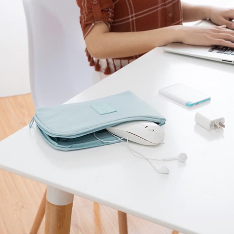Utskrivbar digital förvaringsväska för resor - Multifunktionell organizer för kablar, powerbank, telefon, smink - Mellanstorlek