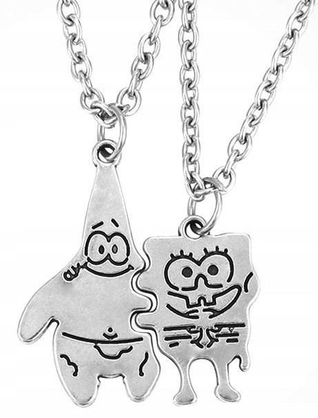 Náhrdelníky Stříbrný Pro Přátele Přítelkyně Best Friends Spongebob