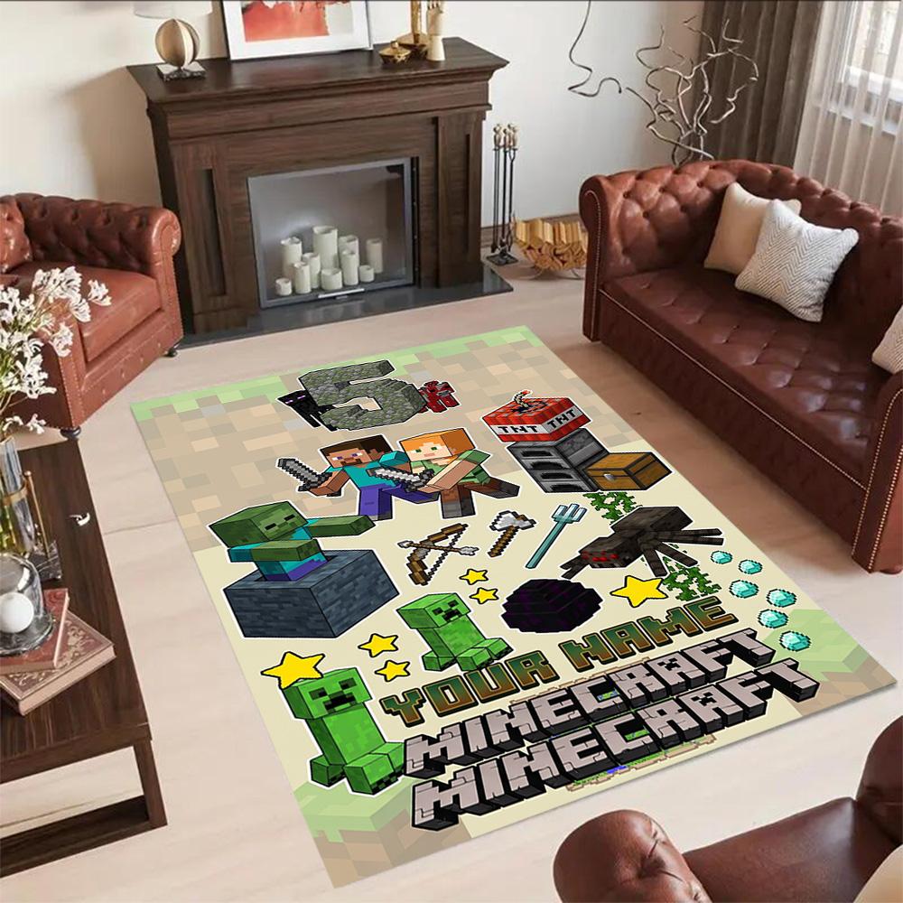 Minecraft Personalized Name Carpet Design For Study Room Hallway Kitchen Game Room Antislip Carpet Anime Office Decor Spiritual Gift