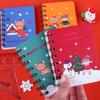 Loose-leaf Mini Notebook Cute Side-flip Coil Book 40sheets Christmas Coil Notepad  Office Supplies