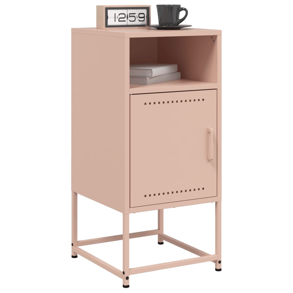 Nightstands 2 pcs Pink 36 x 39 x 78 cm Steel