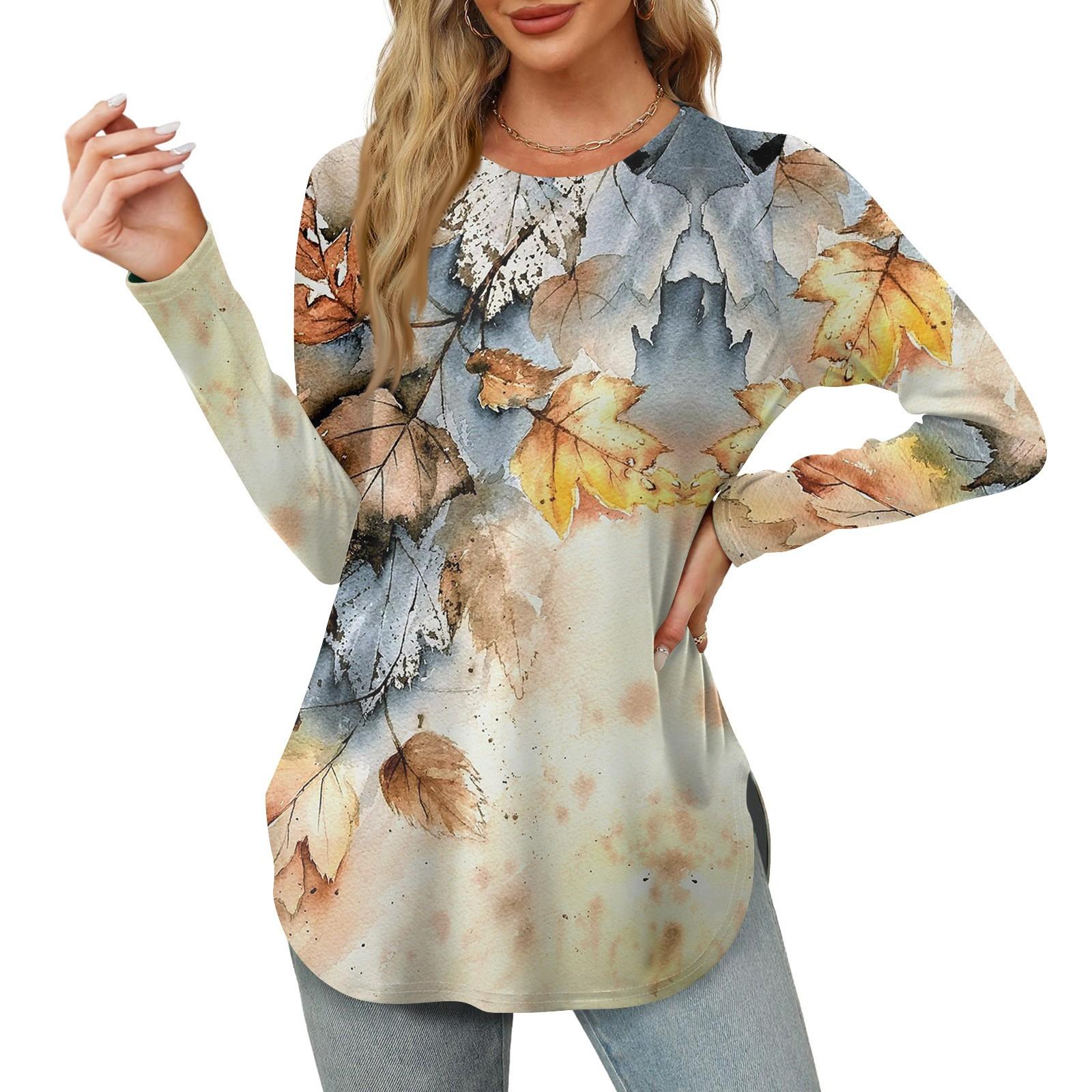 Женские рубашки с длинным рукавом и круглым вырезом — фото 10