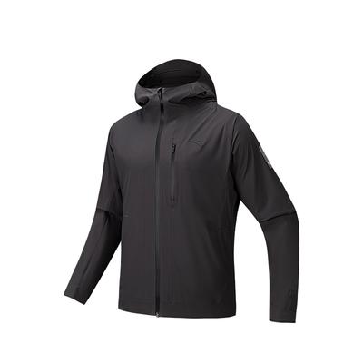 Minimalist Solid Color Comfortable Versatile Hooded Zipper Windbreaker Men Outerwear 152547624-3