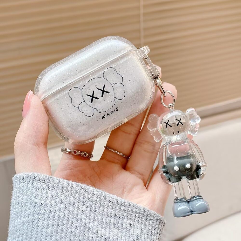 

Чохол KAWS для AirPods Pro для AirPods Pro Зручний брелок Втрата Повністю захисний чохол для AirPods 2 (2022/2019) (2-е покоління), Зарядка, В комплекті,