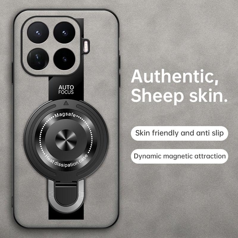 Für Xiaomi 17T/17T Pro Hülle Premium Lammleder Patchwork U-Schild Ständer Verfügbar rutschfest Stoßfeste Abdeckung Für Xiaomi 17 T/17 T Pro