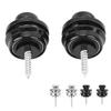 2Pcs Guitar Strap Locks Security Buttons Heavy Duty Metal Flat Round Head Non Slip Fall Resistant To