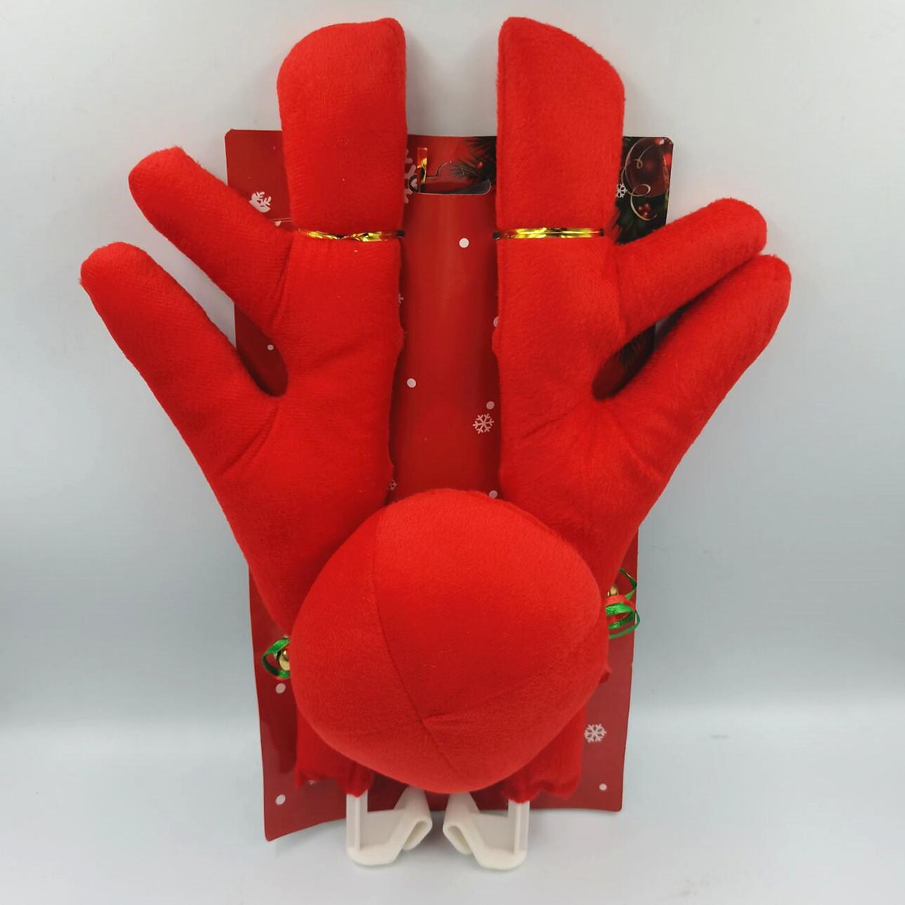 

Christmas Car Decoration Deer Horn Antlers Car Kit with Red Nose and Tail for Holiday Gift Set Car Accessories Pendant красный