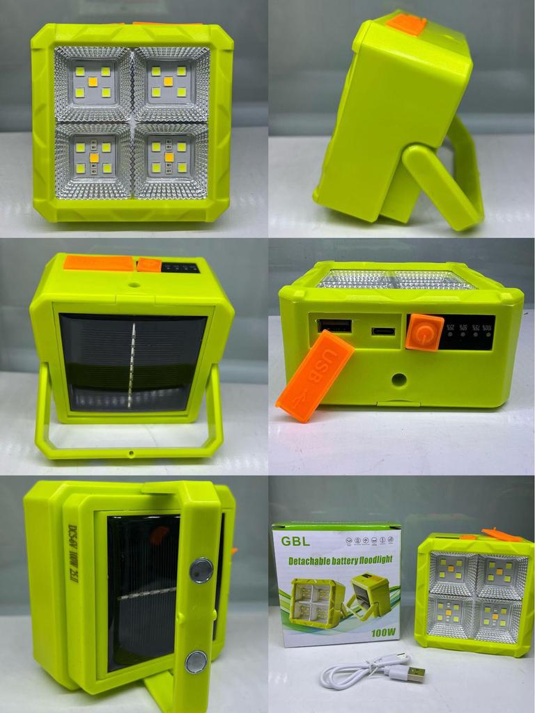 Super Bright Waterproof Solar Floodlight: Portable Outdoor Light for Camping & Emergencies